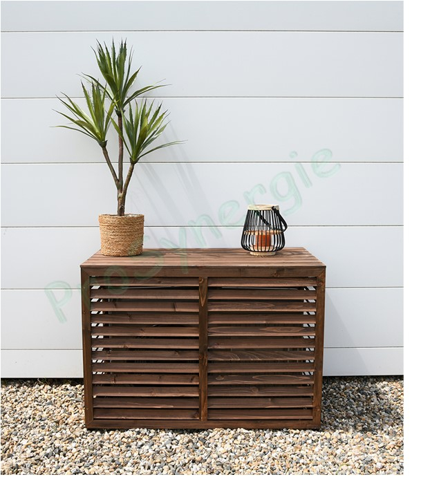 Cache Clim Bois traité Taille M - Intérieur  900x475x675 mm