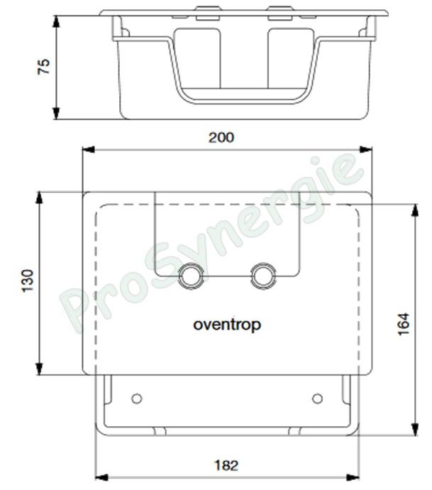 Boite encastré Multimodule avec vanne (bitube/monotube) et tubulure pour radiateur - eurocône Ø MF 3/4''
