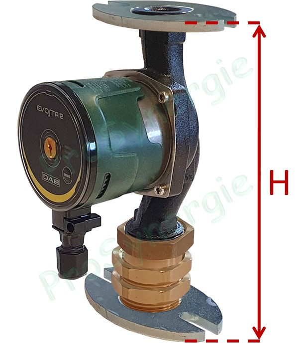 Circulateur chauffage bride ovale et hauteur 250mm (kit remplacement Zoom) - Débit jusqu´à 3,5m3/h