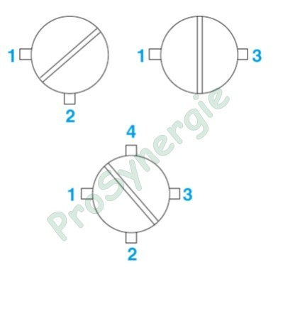 CRE - Collecteur Raccord d´Etage multilogement - Galva - ØA 355 mm - Piquages : 1-125mm et 3-125mm