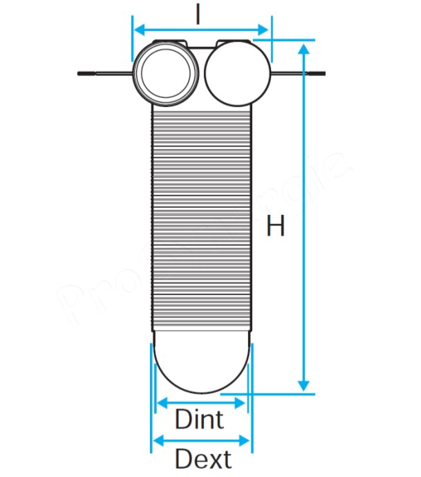 Manchette coudée Ø 125 mm (côté bouche) -> piquages pour Réseau Ventilation Optiflex Rond Ø 90 ou 75 mm