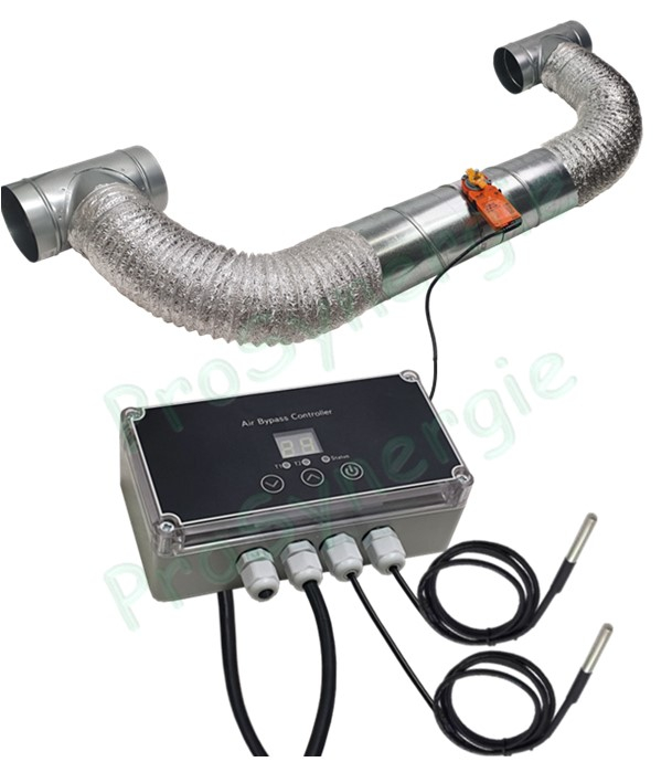 Kit bypass Ø 160 mm pour échangeur de VMC double Flux avec éléments de raccordement