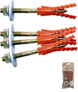 Lot de 4 Fixations Chauffe-Eau pour paroi pleine