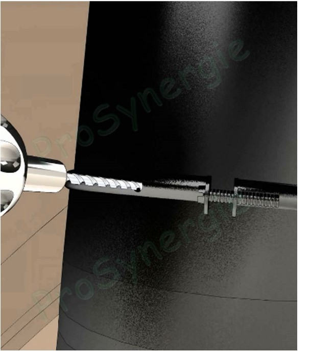 Tuyau de poêle coulissant (dans autre tuyau rétreint +bague blocage) acier 1mm émaillé noir mat Ø 150mm longueur 50cm (de 6 à 36cm utile)