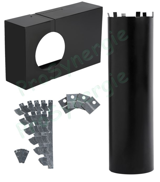 Récupérateur de chaleur HERESS Ø 200mm - hauteur 700mm - pour conduit de poêle de diamètre Ø130 à 150mm