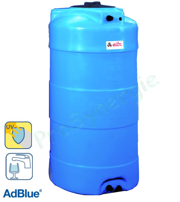 CV 300 - Cuve aérienne cylindrique (eau potable ou récupération d´eau de pluie) 300 litres, HxØ =1170x630 mm