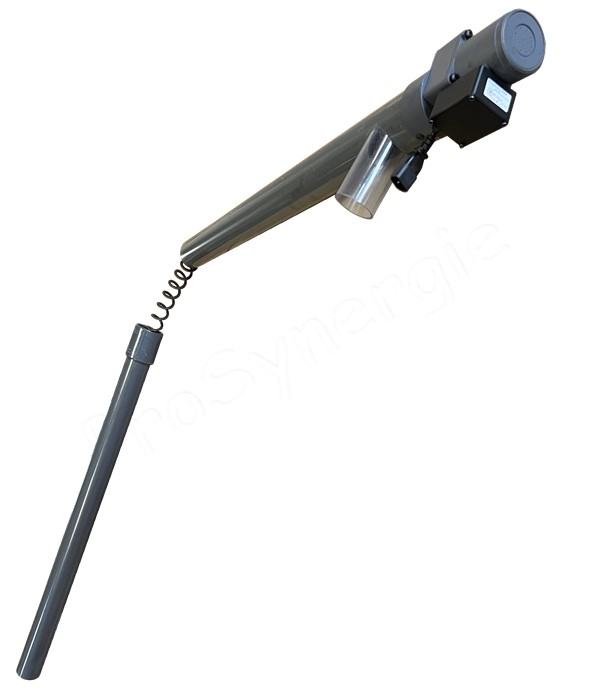 Vis sans fin motorisée Øext. 75mm longueur 3 mètres (tube de livraison Ø 63mm) - pour transfert ou alimentation de Brûleur à granulés (environ 30kg/h)