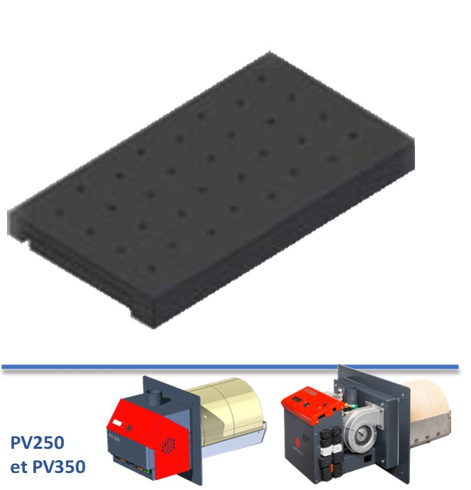 Grille intermédiaire mobile fonte 7 mmm pour chambre de combustion de brûleur PV250 et PV350