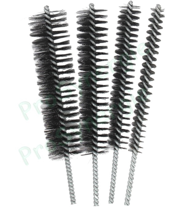 Goupillon à couder Brosse Ronde - Fil Acier 0,25 - Ø 20 à 50 mm - Lg garnissage 200 - Fil de tige 4 - Lg de tige 50 cm