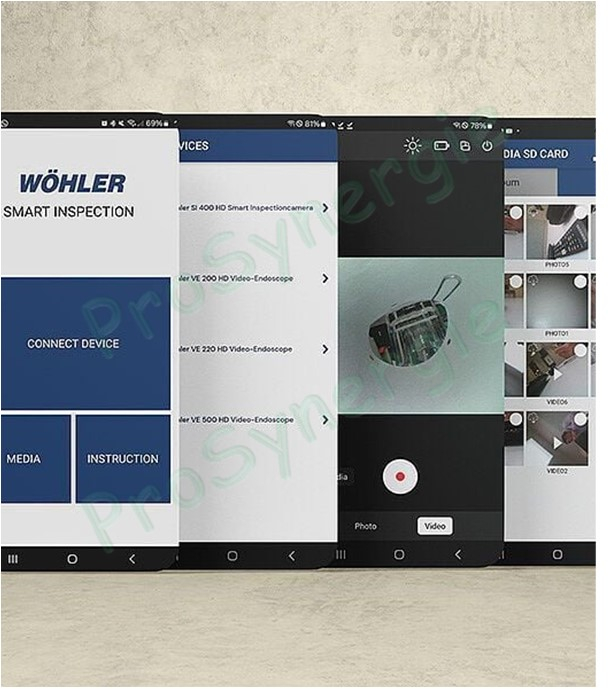 KIT Caméra d'inspection Wöhler SI 400 avec transmission sur smartphone