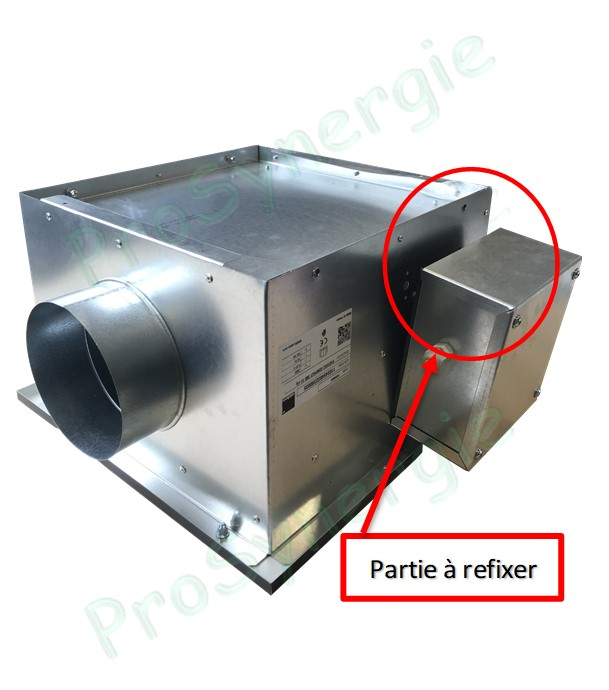 Caisson de Ventilation EasyVEC® Compact - Débit de  300m³h - Standard - Taille 432x432x277 mm - Non isolé  (sans IP) - Ø racc 160mm