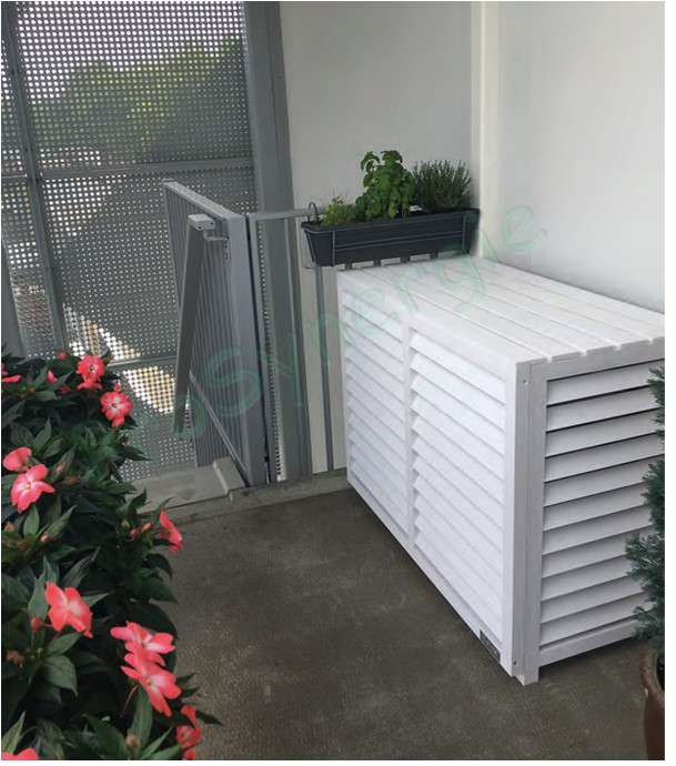 Cache Clim Composite Taille L - Intérieur 982x462x787 mm - Couleur Blanc