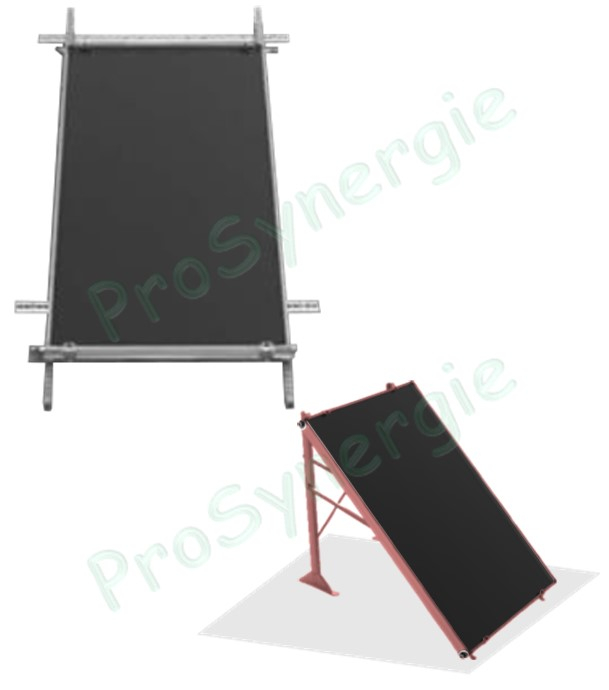Kit de fixation incliné toiture tuile ou ardoise pour 3 panneaux solaires type Astrea