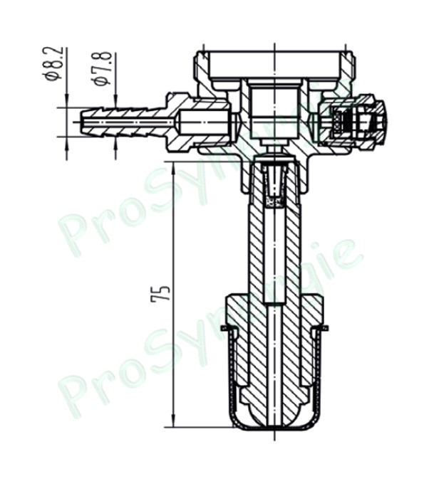 Détendeur Frontal SmartCompact Acétylène - 25 bars amont - 1,5 bars aval - Entrée arrière type H - Sortie olive pour tuyau Ø 6 mm