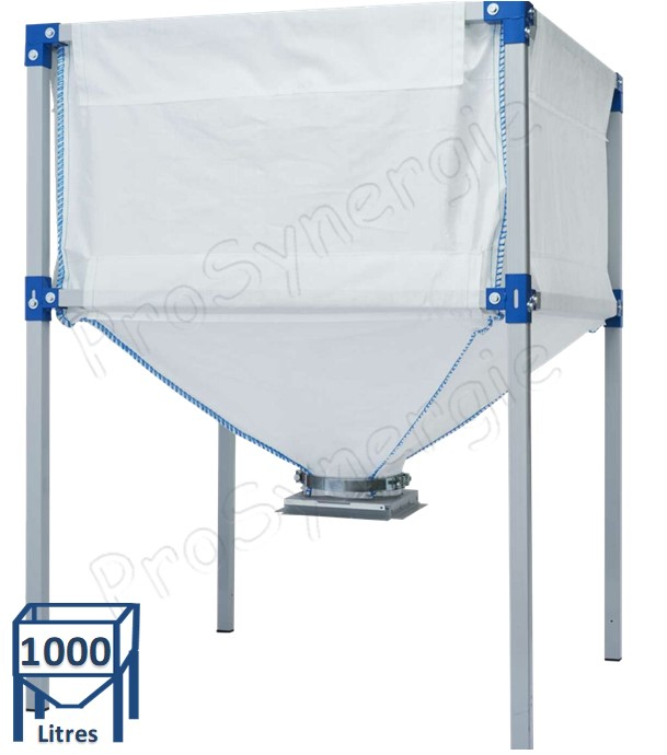 Texsilo 110 - Silo Textile (ouvert en haut) stockage granulés 1 000 litres (~ 800 kg) - Côté x H = 1150 x 1545 mm
