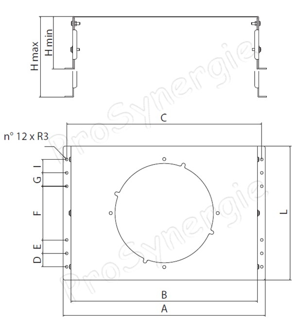 Console (support) en ´´U´´ à poser (hauteur réglable 117 à 180 mm) pour doseur automatique  Nova3 / Black Séparator / Dispenser (rond)