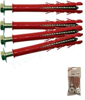 Lot de 4 Fixations Cheauffe-Eau pour parpaing