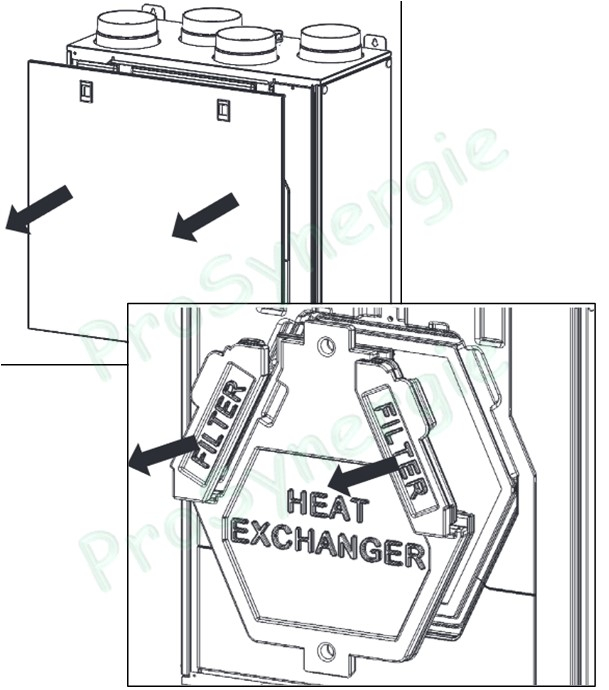 Kit de 2 filtres VMC InspirAIR® Top 210  ePM10 50% en insuflation, et grossiers 65% en extraction