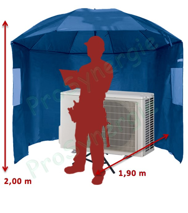 Tente parapluie de travail et protection Ø190x200cm pour maintenance à l´extérieur