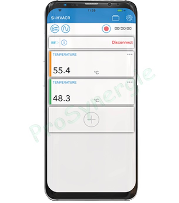 Thermomètre thermocouple K 2 voies Si-TT3 (-200 à +1300°C) - Bluetooth pour application Si-HVACR