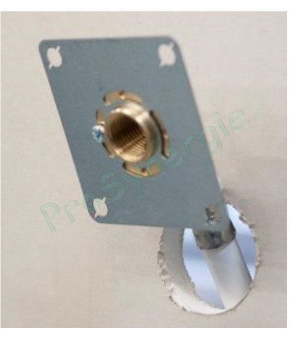 Coude pour robinetterie avec Platine Cloison plaque de plâtre - Sertir Multicouche Fluxo Ø 16 mm - Visser Femelle Fixe 1/2´´