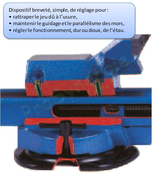 Etau réglable serre-tubes serie 80 base fixe - mors 125 mm