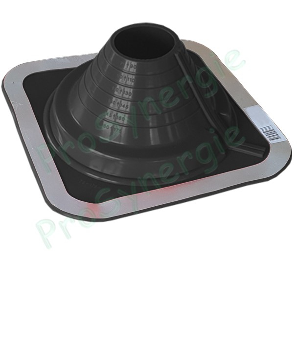Etanchéité souple SolFlexe EPDM Noir (115 °C maxi) n°4 Ø 75 à 175 mm - Ouverture latérale possible et embase carrée
