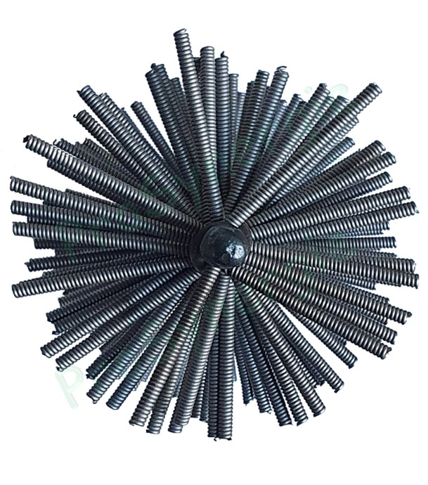 Ecouvillon à ressort pour tubes de fumée de chaudière - Mâle 12 x 175 (M12) ou 10 x 150 (M10)