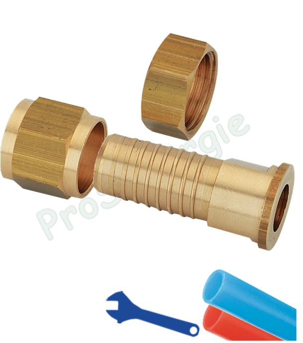 Raccord à compression (sans outils spécifique) PER Ø 16mm - à visser Femelle (écrou tournant) Ø 3/4´´