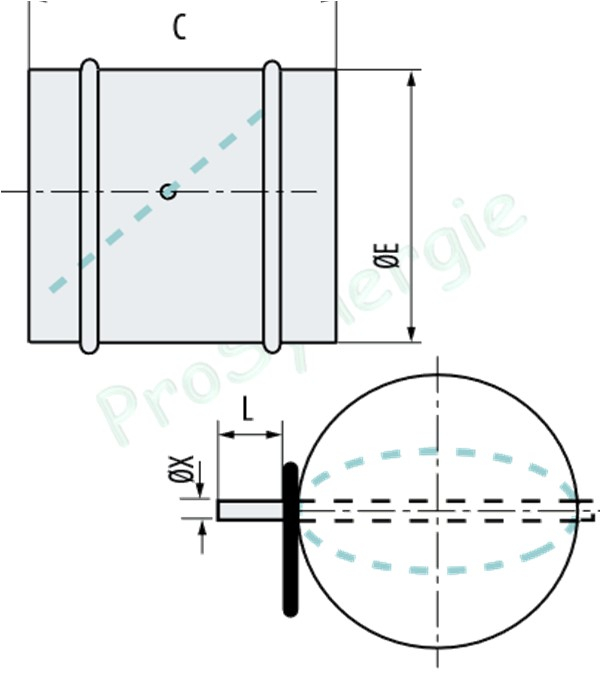REEV 560 Registre circulaire étanche avec joint