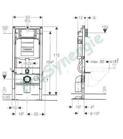 Bâti support autoportant Duofix