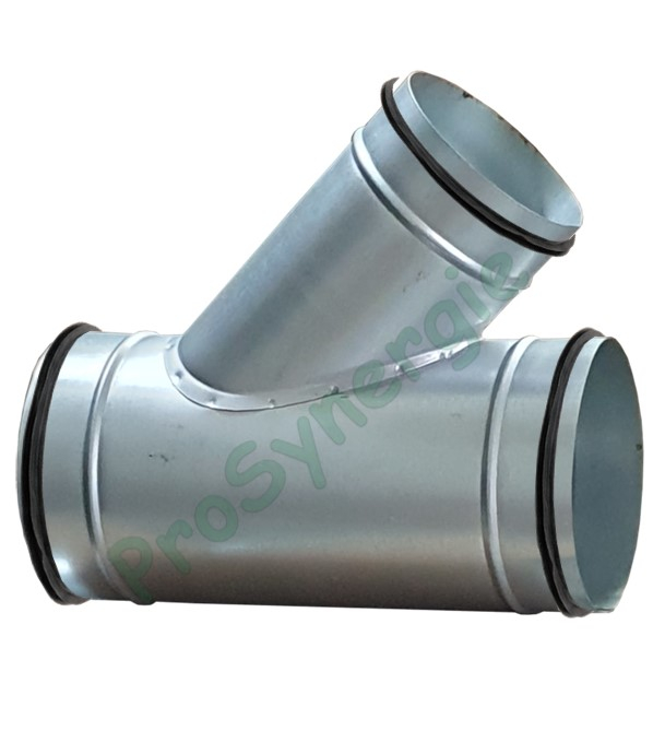 TO - Té Oblique Egal ou réduit Galva à Joints - Ø 250 mm / Ø 125 mm