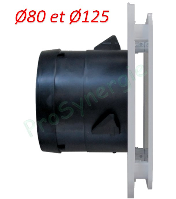 Bouche avec volet de réglage 4 voies - VMC Design Carrée Plate (Soufflage / Aspiration) Ø 200 mm (sans manchette)
