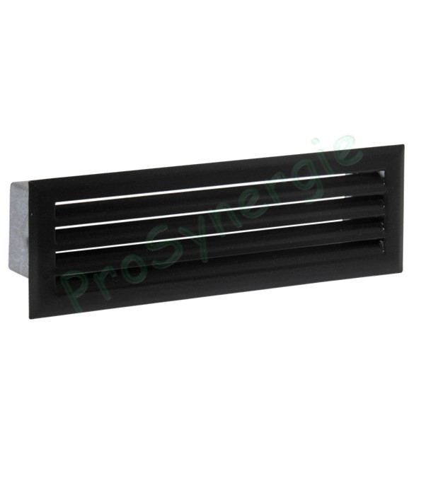 Grille à ailettes avec pré-cadre - Décompression - Diffusion d´air chaud - 195 x 60 mm - Blanc