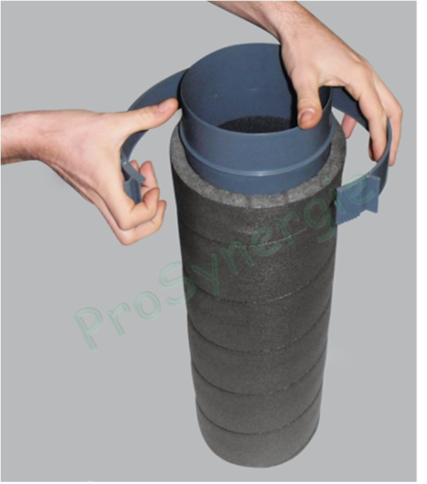 Calogaine - Coude 30° pour conduit de ventilation rigide isolé en mousse PE Øint. 160 mm (ext. 195)