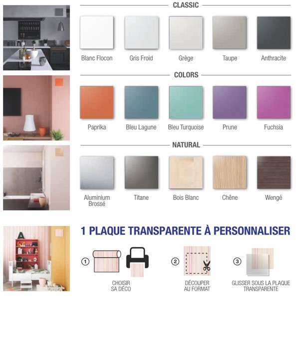 Plaque seule pour bouche ColorLINE - Coloris Gris Froid