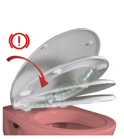 Abattant double Orly 2 - Blanc Polypro (option : frein de chute)