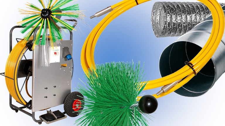 Câbles et brosses rotatifs