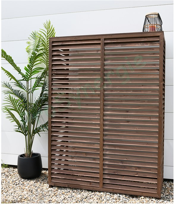Cache Clim Bois traité Taille M - Intérieur 1100x475x1550 mm