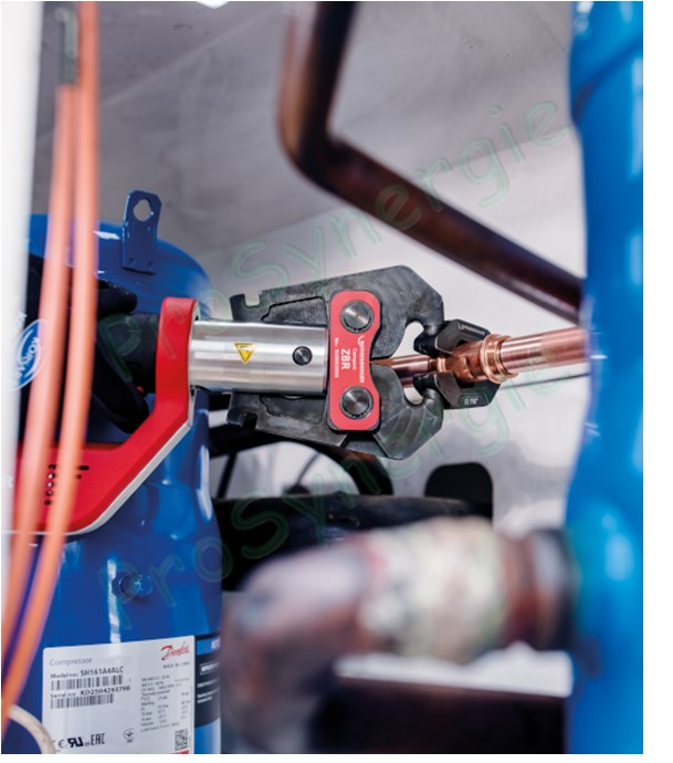 Anneau de sertissage pivotant à 180° Profil TH Ø 25 mm - pour Mâchoire Mère ZBR