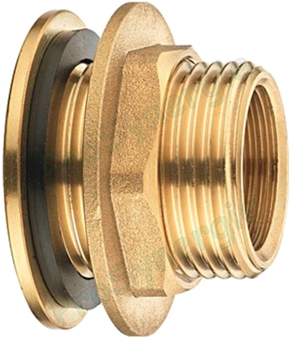 Raccord rapide laiton cuve eau à compression avec joint en caoutchouc NBR pour robinet de jardin ØM 1  ou ØF 3/4
