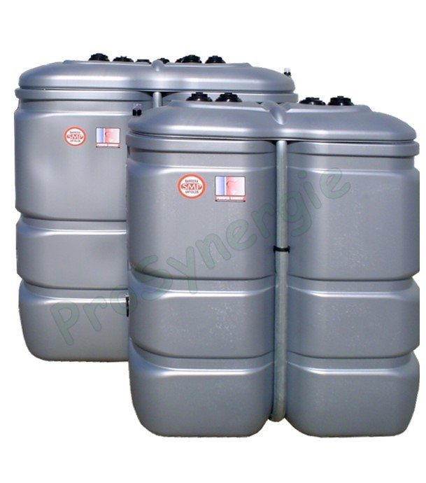 Cuve Fioul plastique installation extérieur (et intérieur) double paroi ´´Intégrale´´ 2000 Litres (L*l*H) 2200*770*1700mm