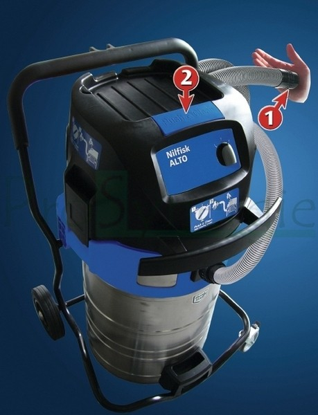 Aspirateur ATTIX 961-01 eau et poussière - Décolmatage manuel