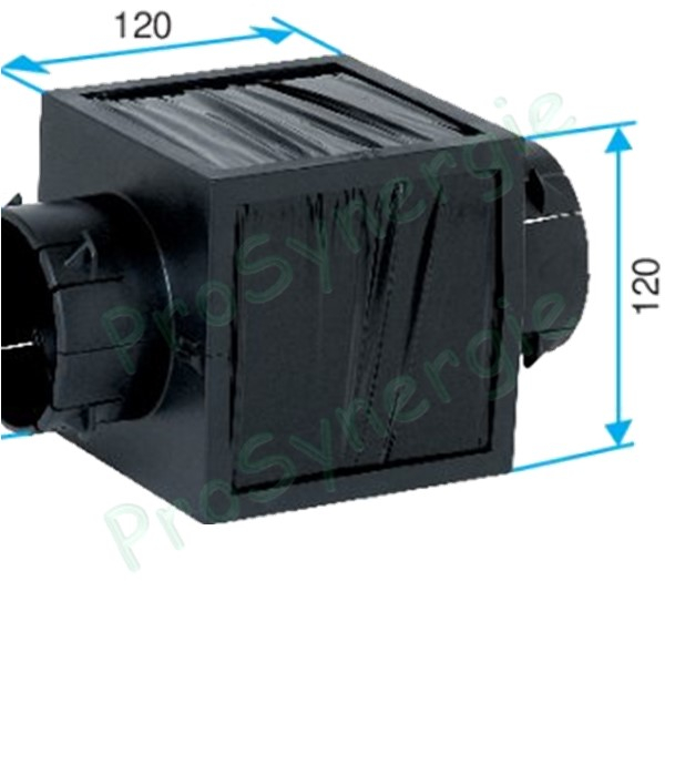 Raccord ventilation liaison mousse accoustique LxHxP=120 mm type Absorb´son raccordement Ø80 mm