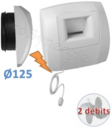 W13 - Bouche WC Bahia Curve S avec Cordelette - Débit  5-30m³/h -  - Ø 125mm