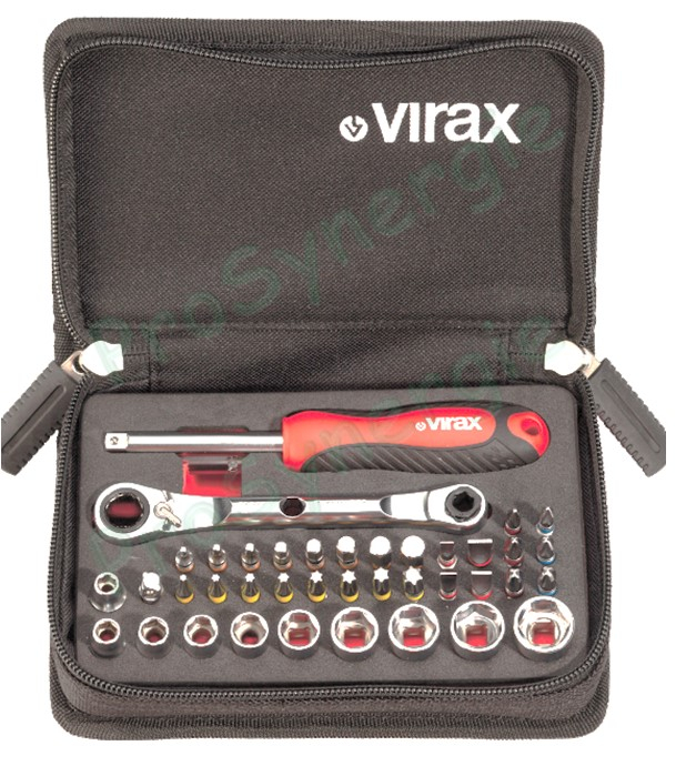Jeu de 6 douilles courtes 1/4´´ de 5,5 à 10 mm pour coffret Virax 310400