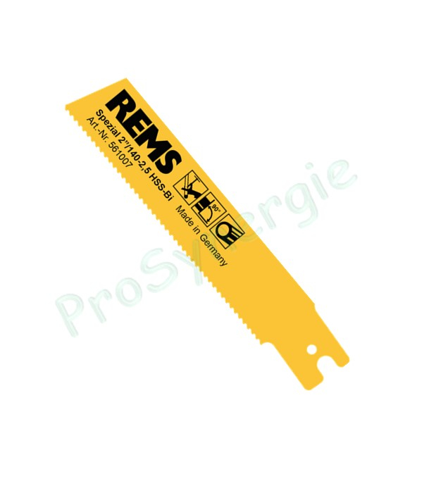 Lot de 5 lames de Scies Sabre Epaisse et rigides pour sciage à 90° - Tube 2´´ ou lg 140 mm - Denture 2,5 mm