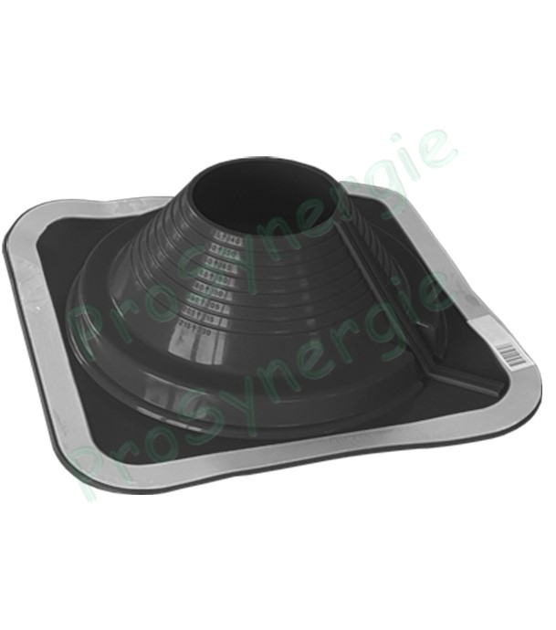 Etanchéité souple SolFlexe EPDM Noir (115 °C maxi) n°6 Ø 125 à 230 mm - Ouverture latérale possible et embase carrée