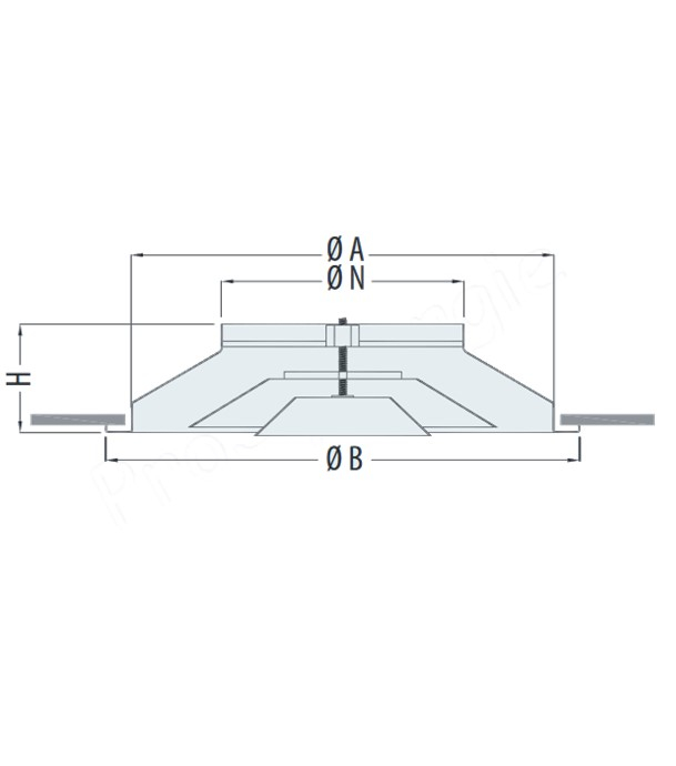 DCRS A - Diffuseur circulaire Standard réglable Ø 500 mm, couleur Blanc de sécurité (RAL 9010)