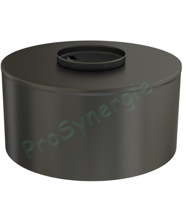 Terminal Mitron  Laqué noir pour conduit PVDF Technaflon Ø  80 mm